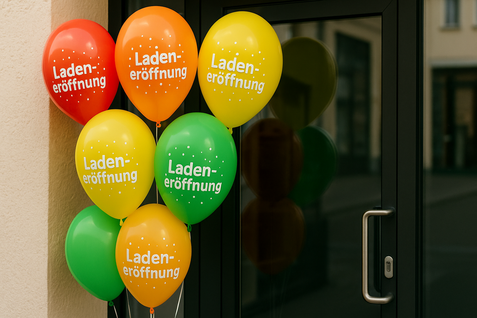 Bedruckte Luftballons zur Ladeneröffnung