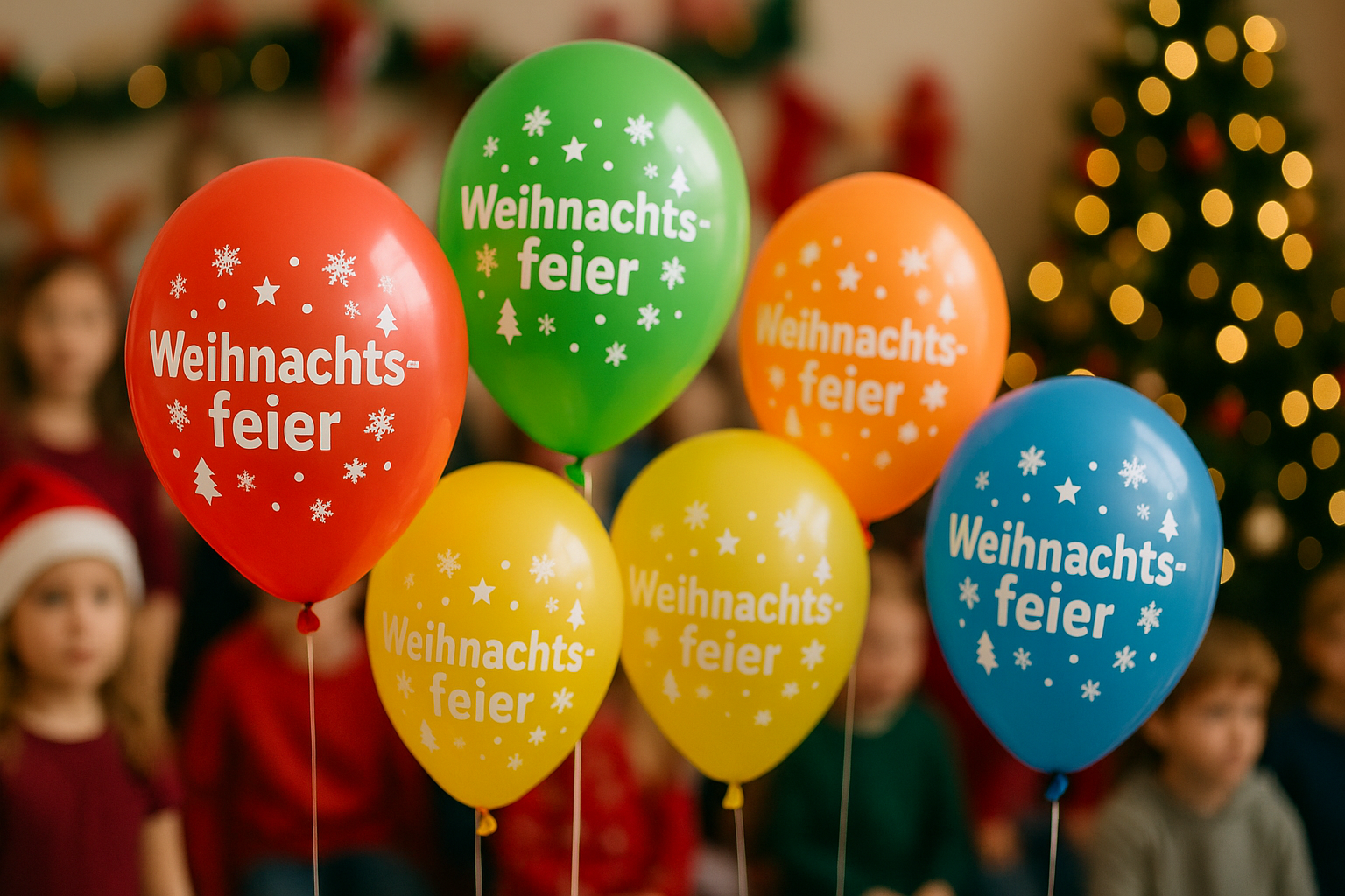 Bedruckte Luftballons für Kinder-Weihnachtsfeier